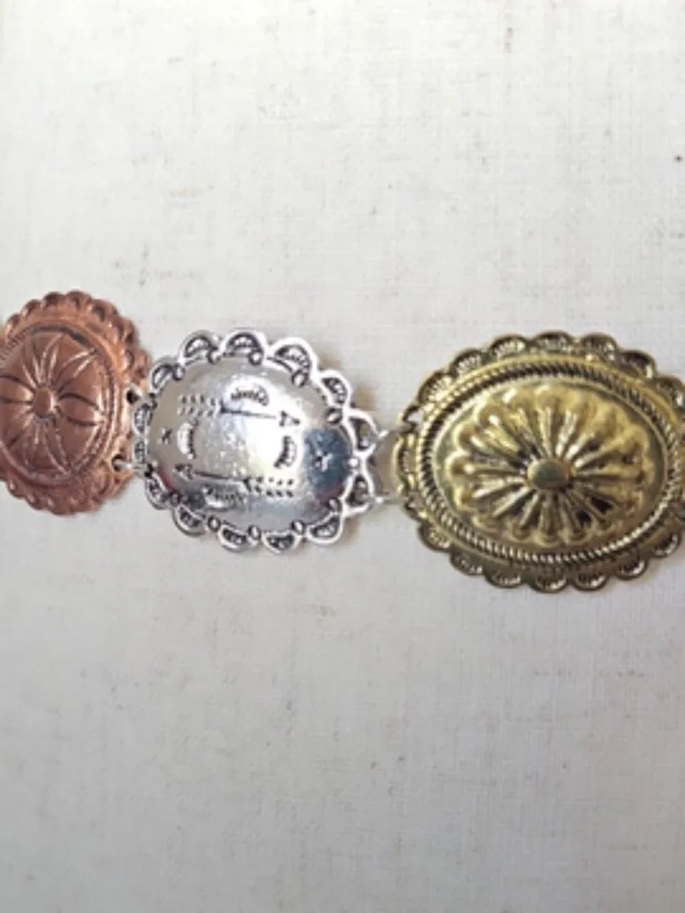 Vintage Western Multi-Tone Concho Belt - Womens Waist Accessory 40